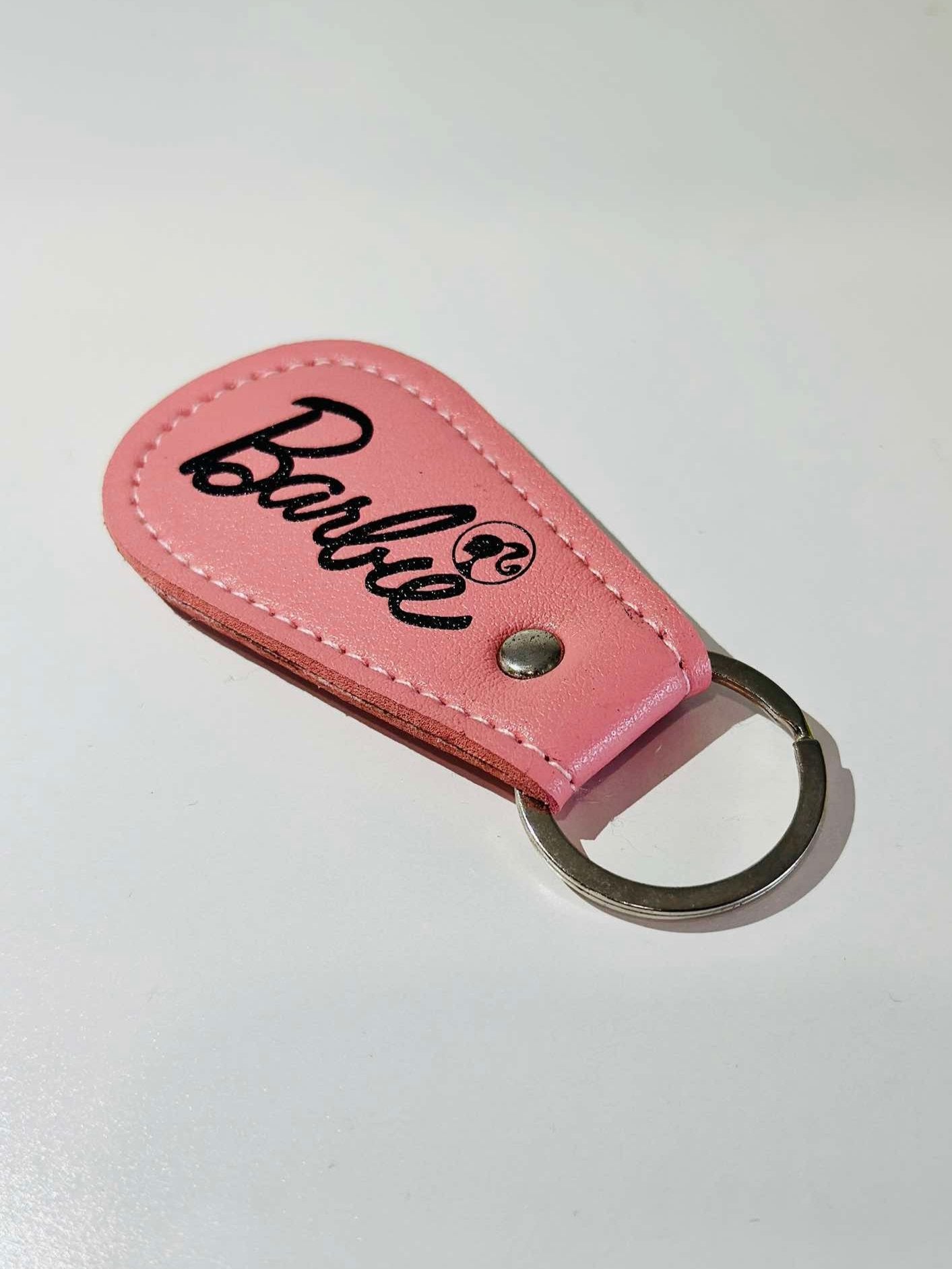 Leather Teardrop Keychain