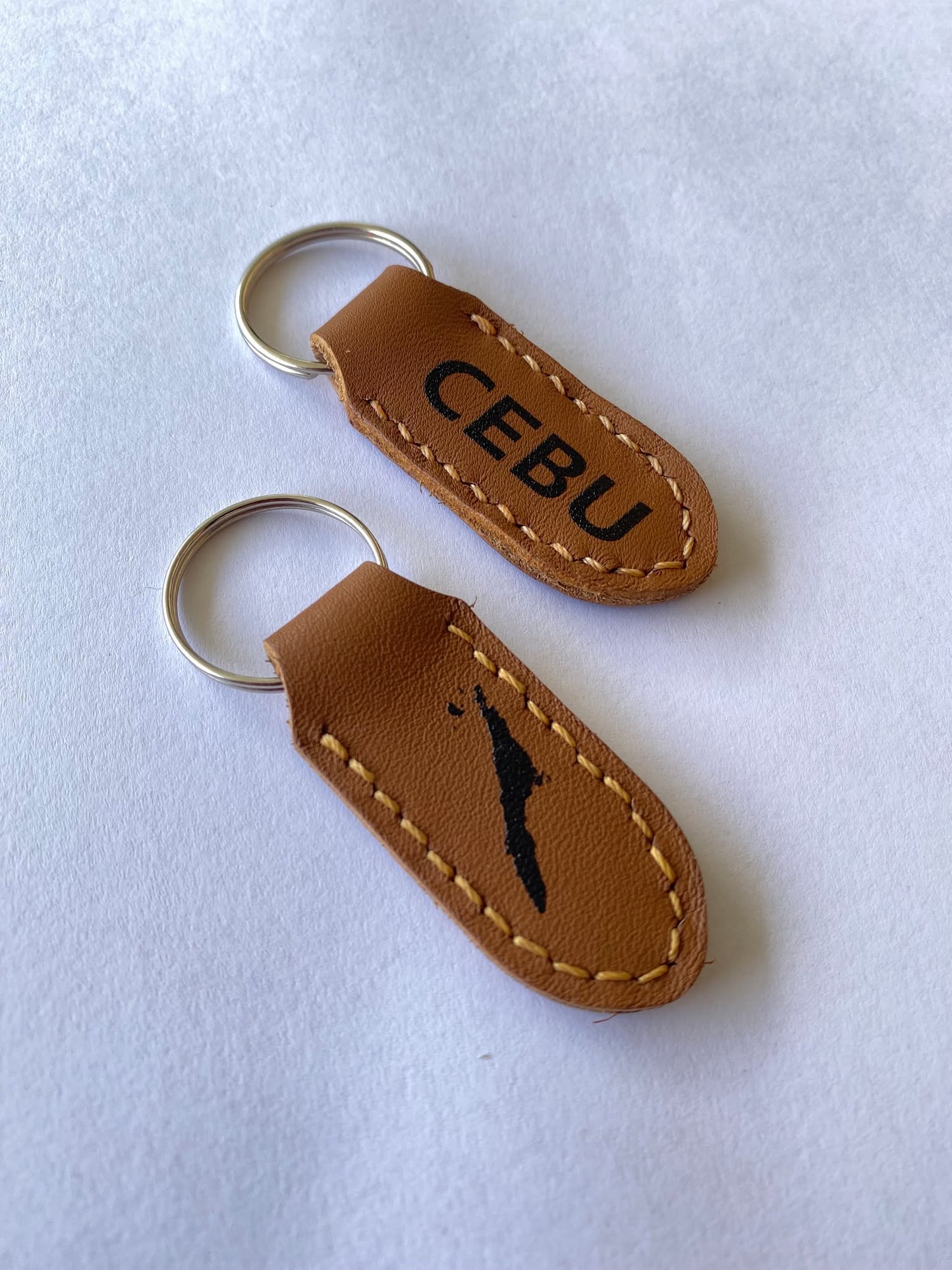 Leather Keychain by Quick Brown Fox