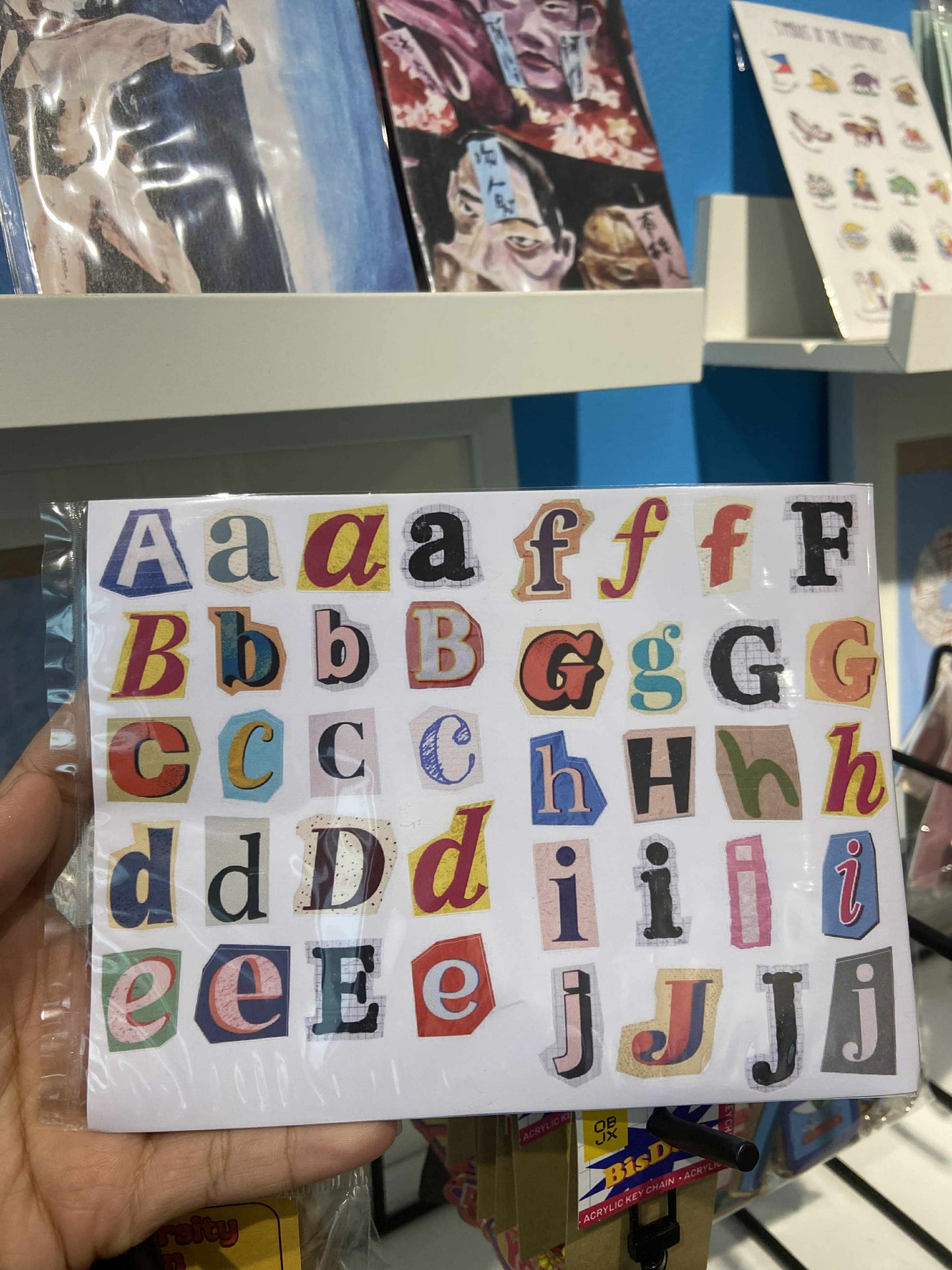 Magazine Letters Sticker (set of 3)