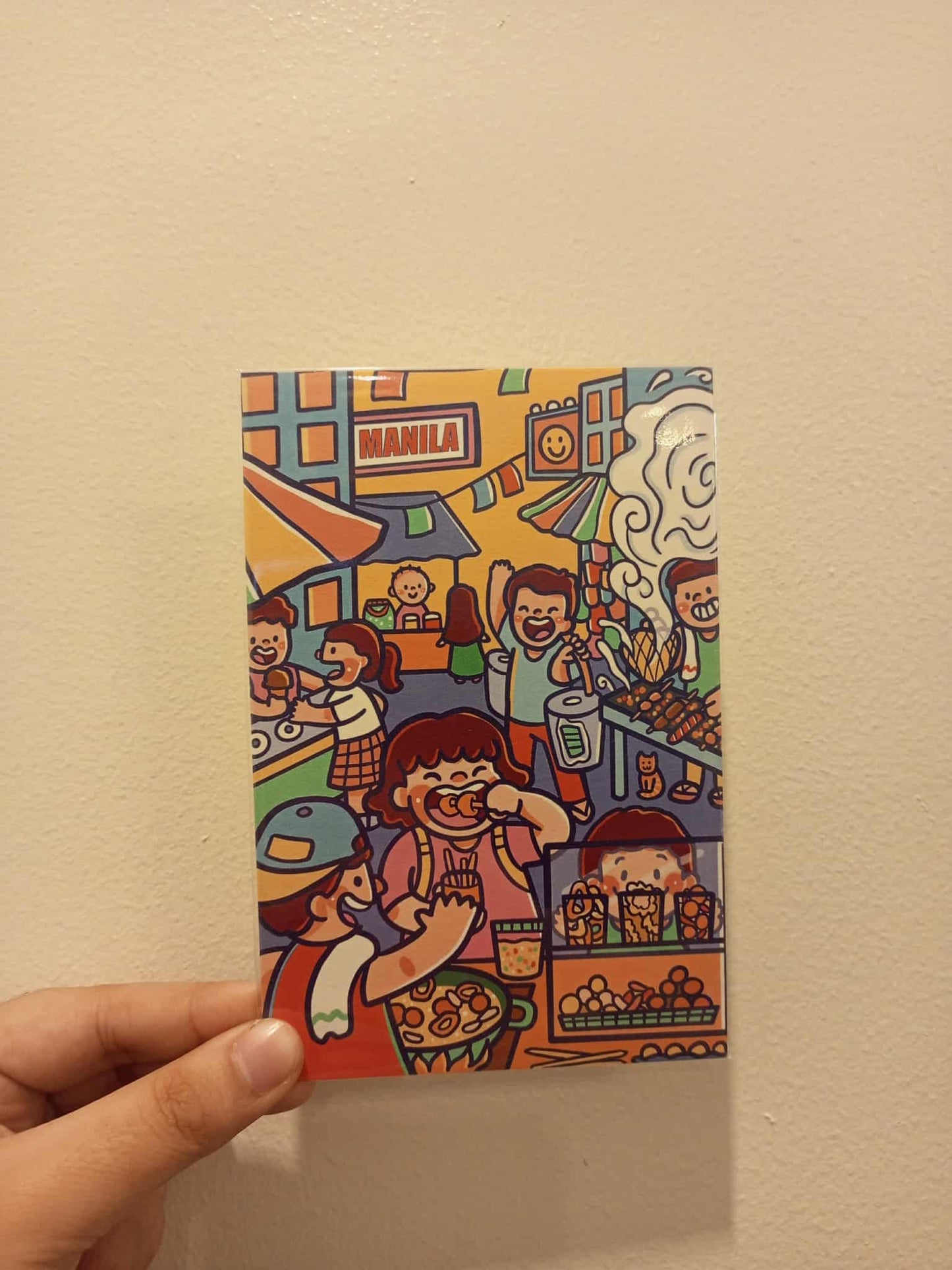 Manila Street Food Postcard by Mia Angela