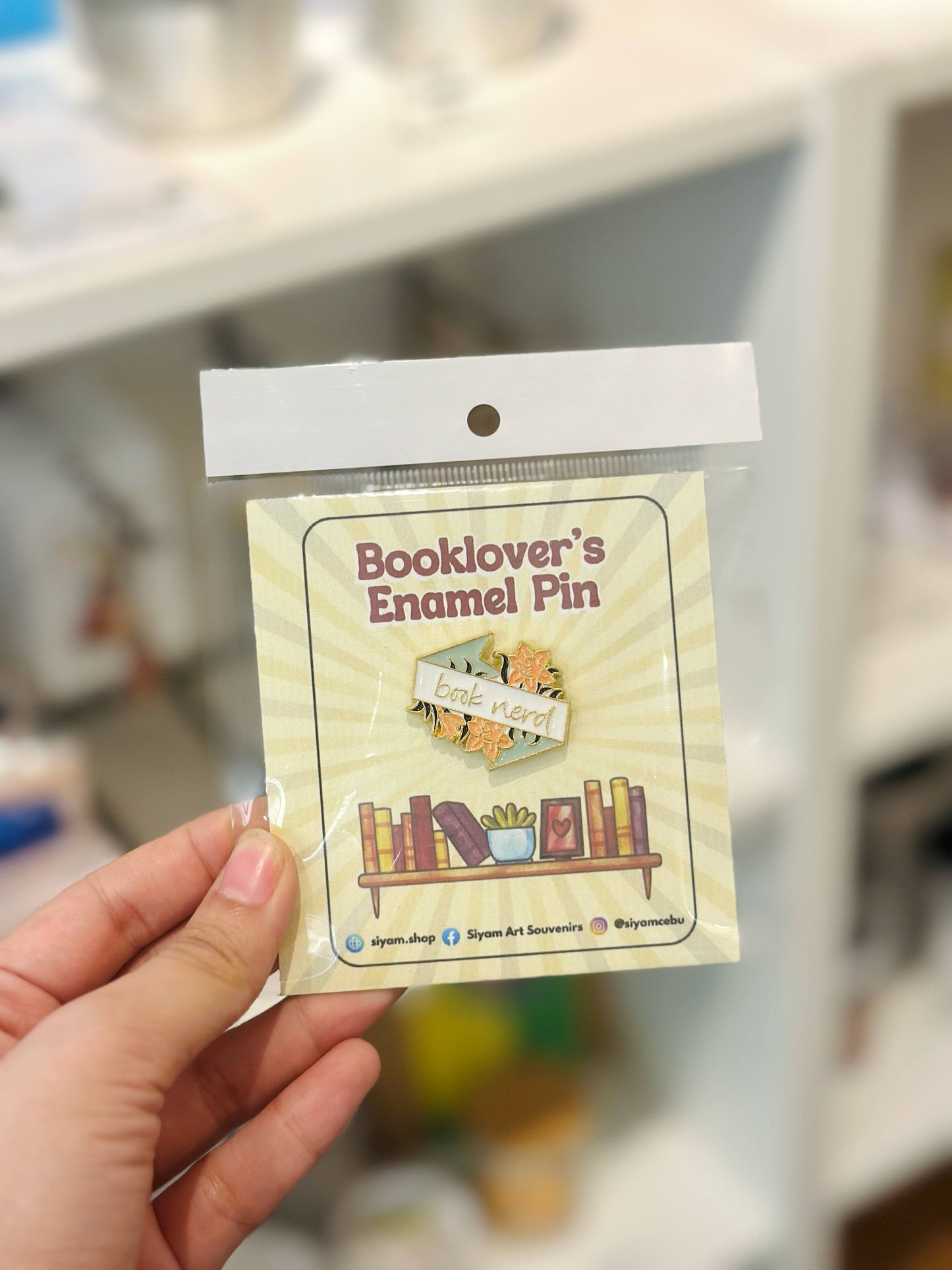 Booklover’s Enamel Pin