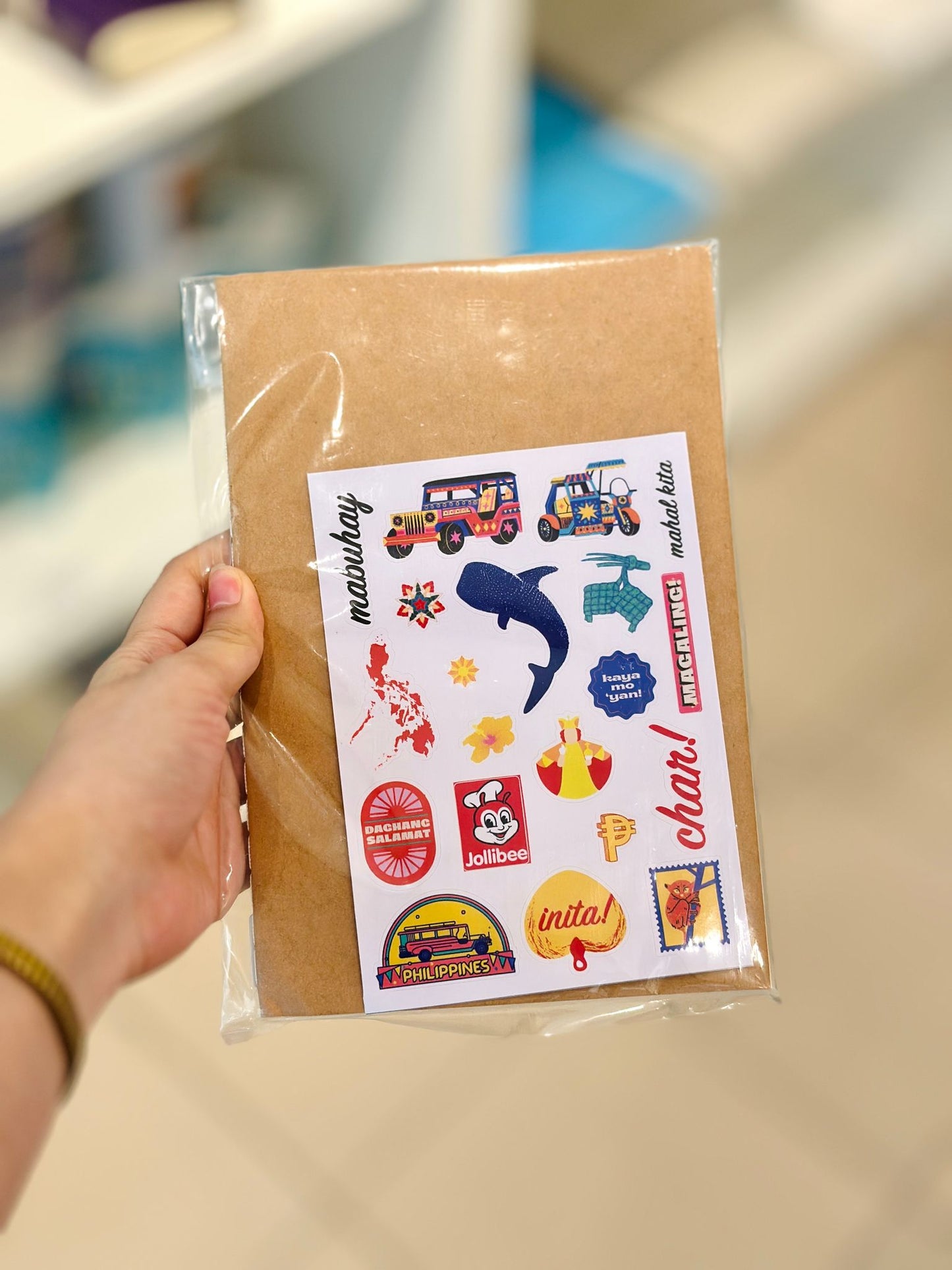 Plain kraft Notebook with FUN Cebu Stickers