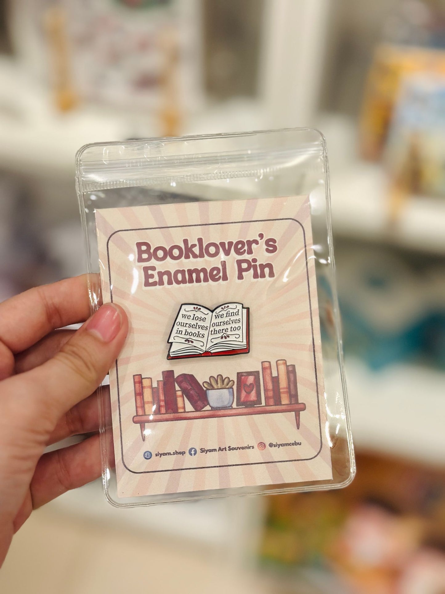 Booklover's Enamel Pin
