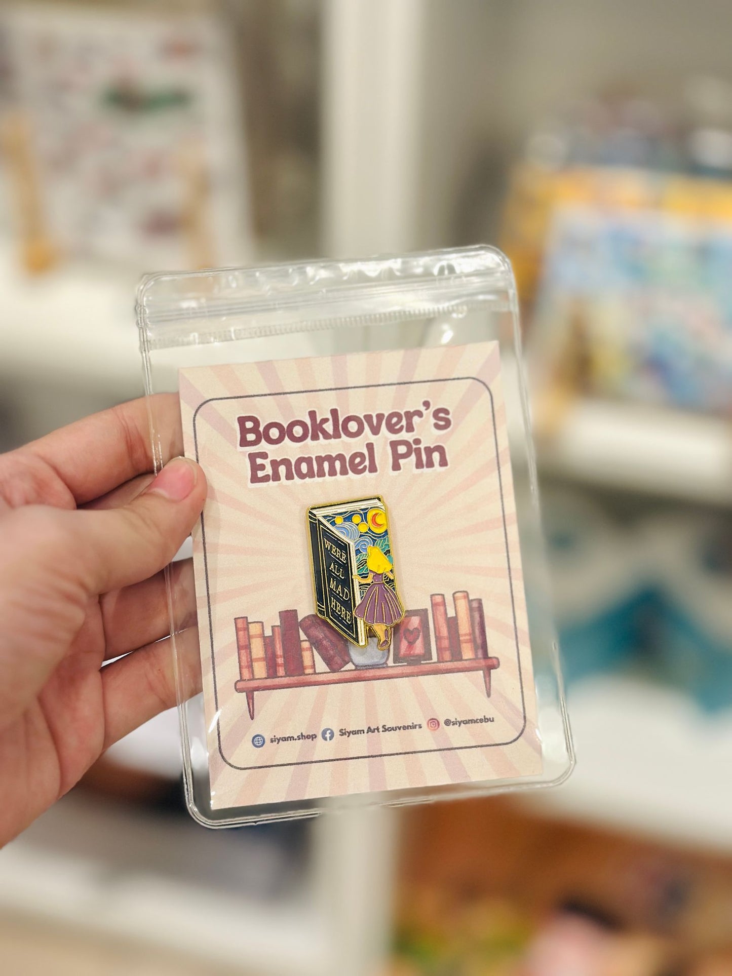 Booklover's Enamel Pin