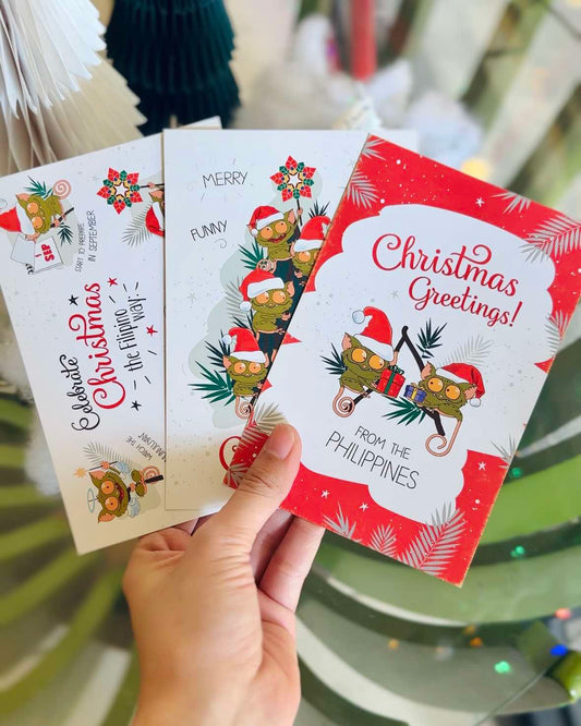 Tarsier Christmas Postcards Set of 3