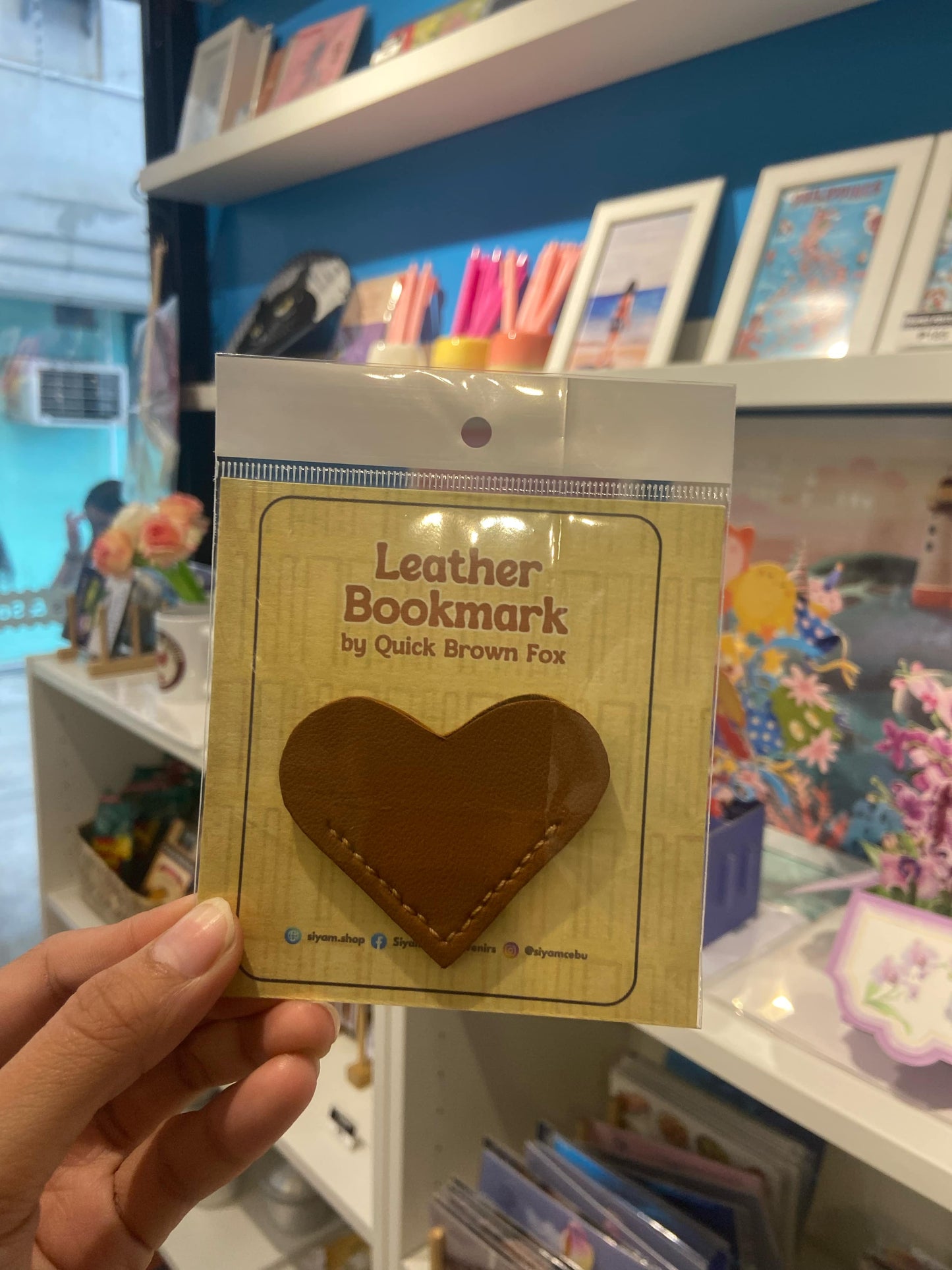 Heart Leather Bookmarks