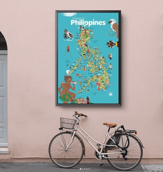 Fun Map of the Philippines Poster by Victor Cantal