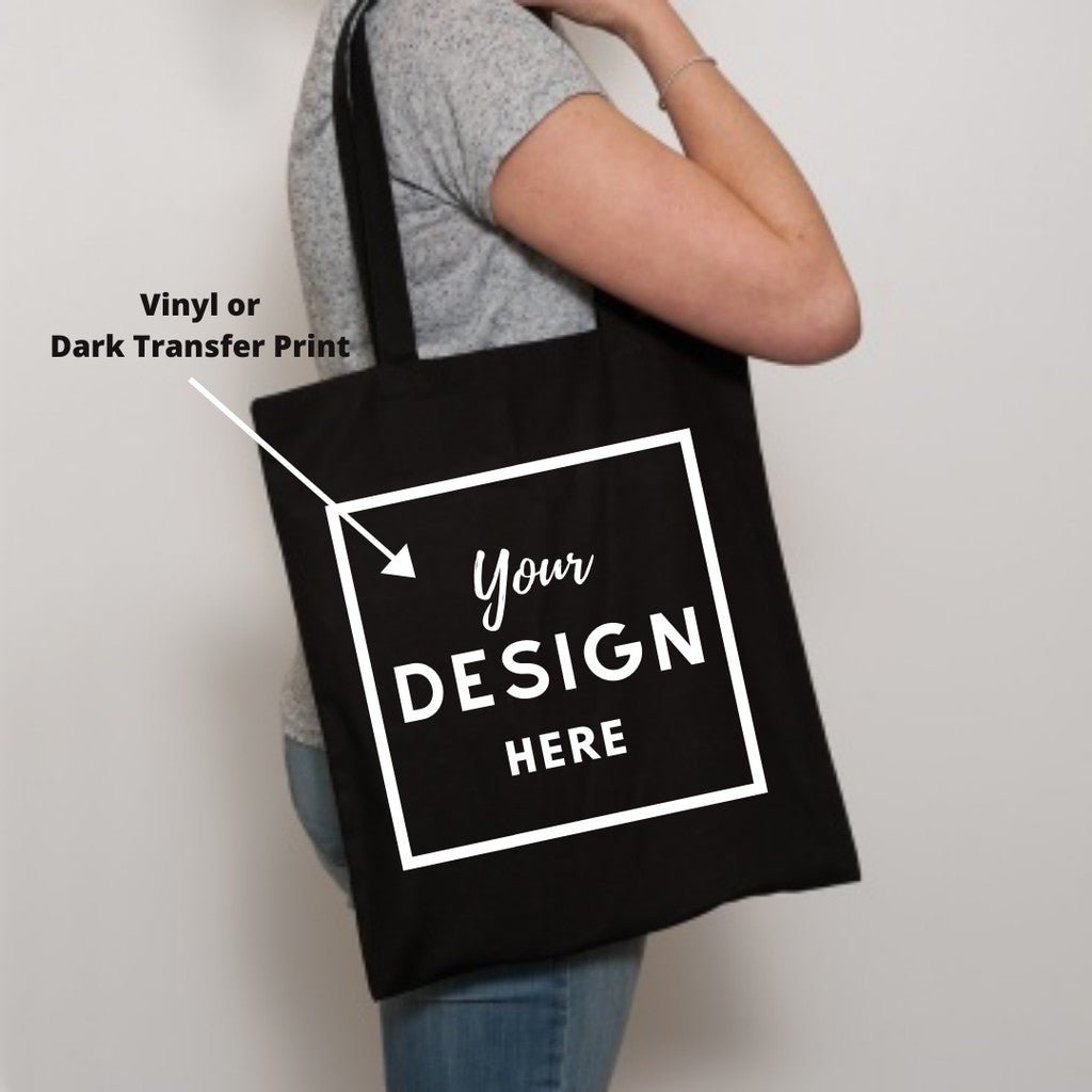 Black Canvas Tote Bag