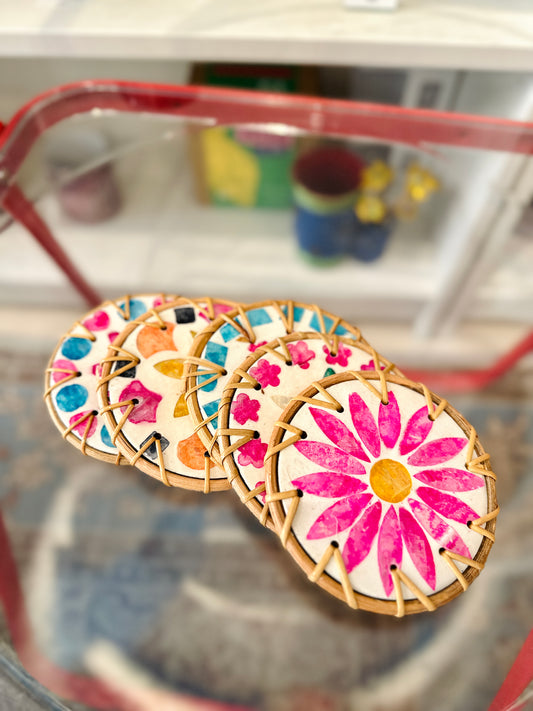 Flower Coasters