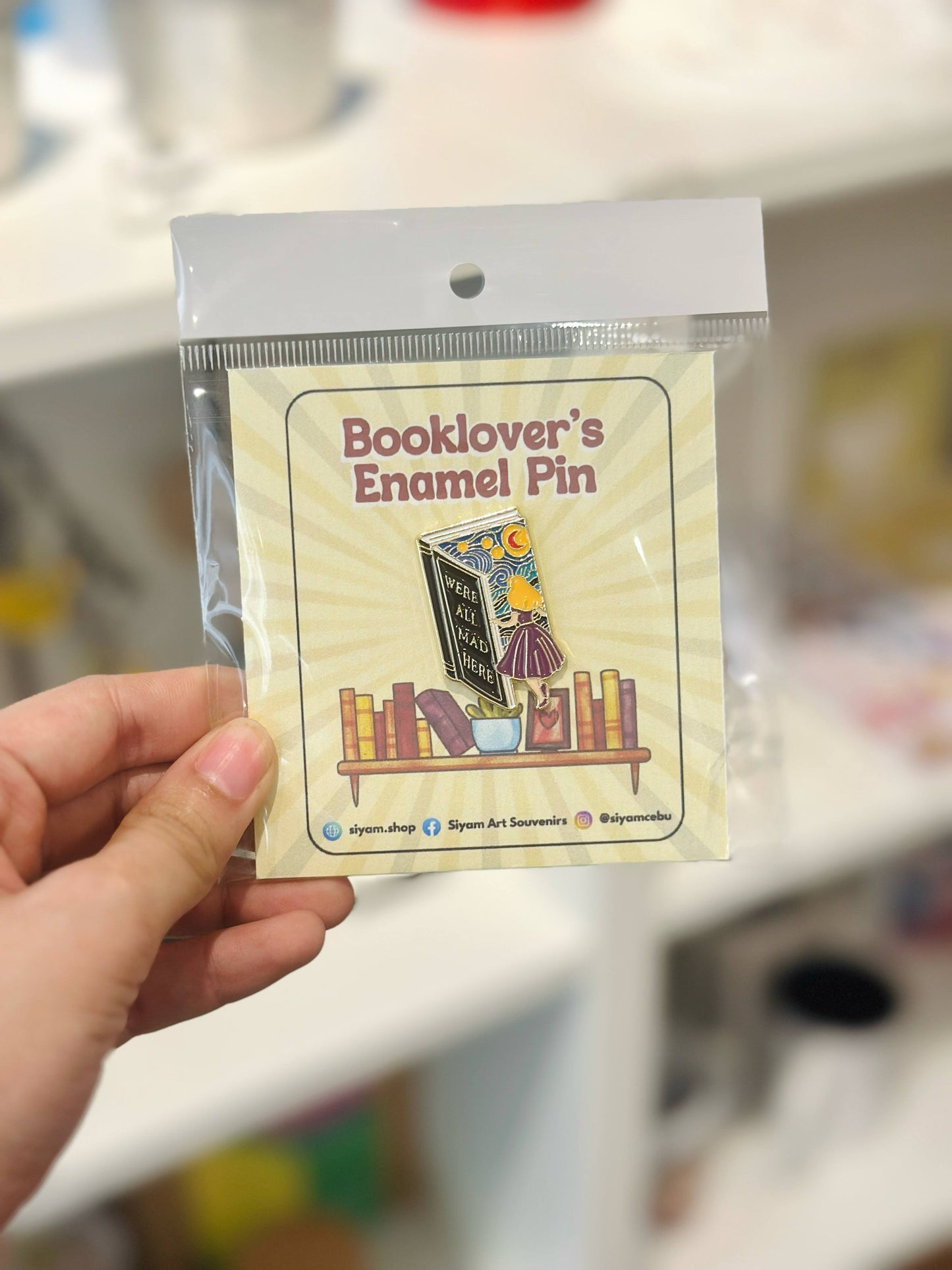 Booklover’s Enamel Pin