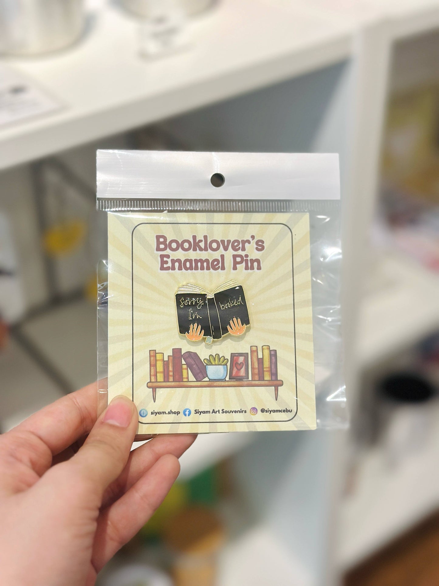 Booklover’s Enamel Pin