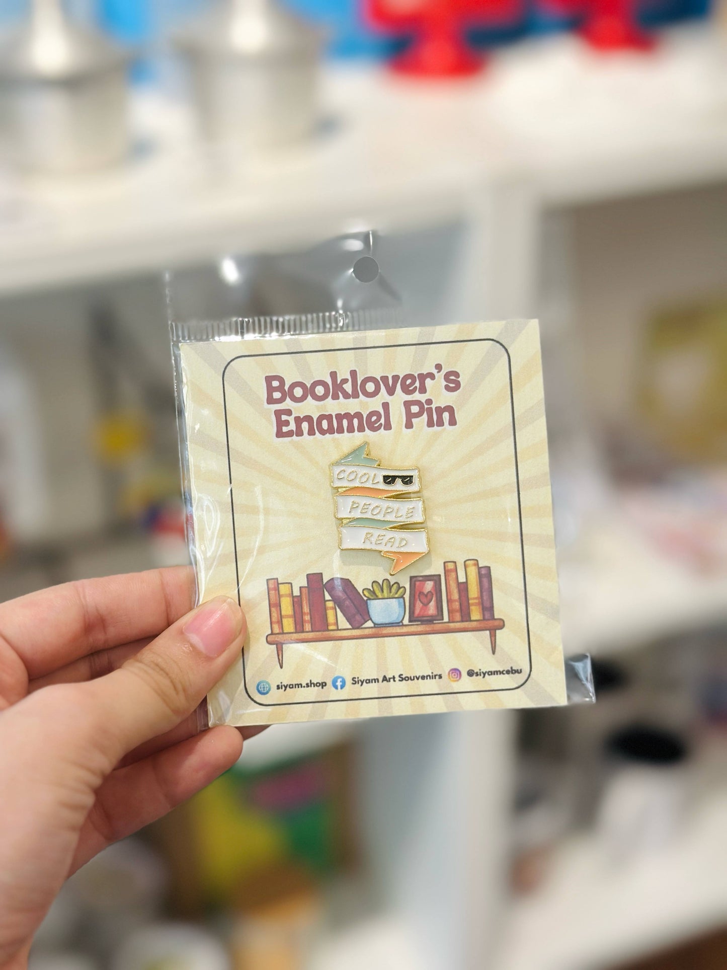 Booklover’s Enamel Pin