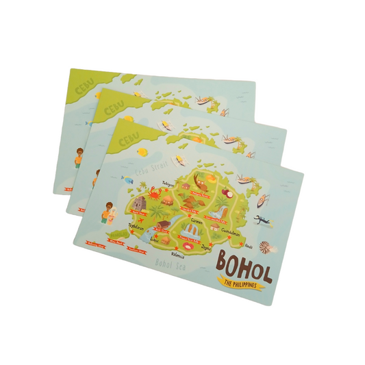 Bohol Illustrated Map Postcard