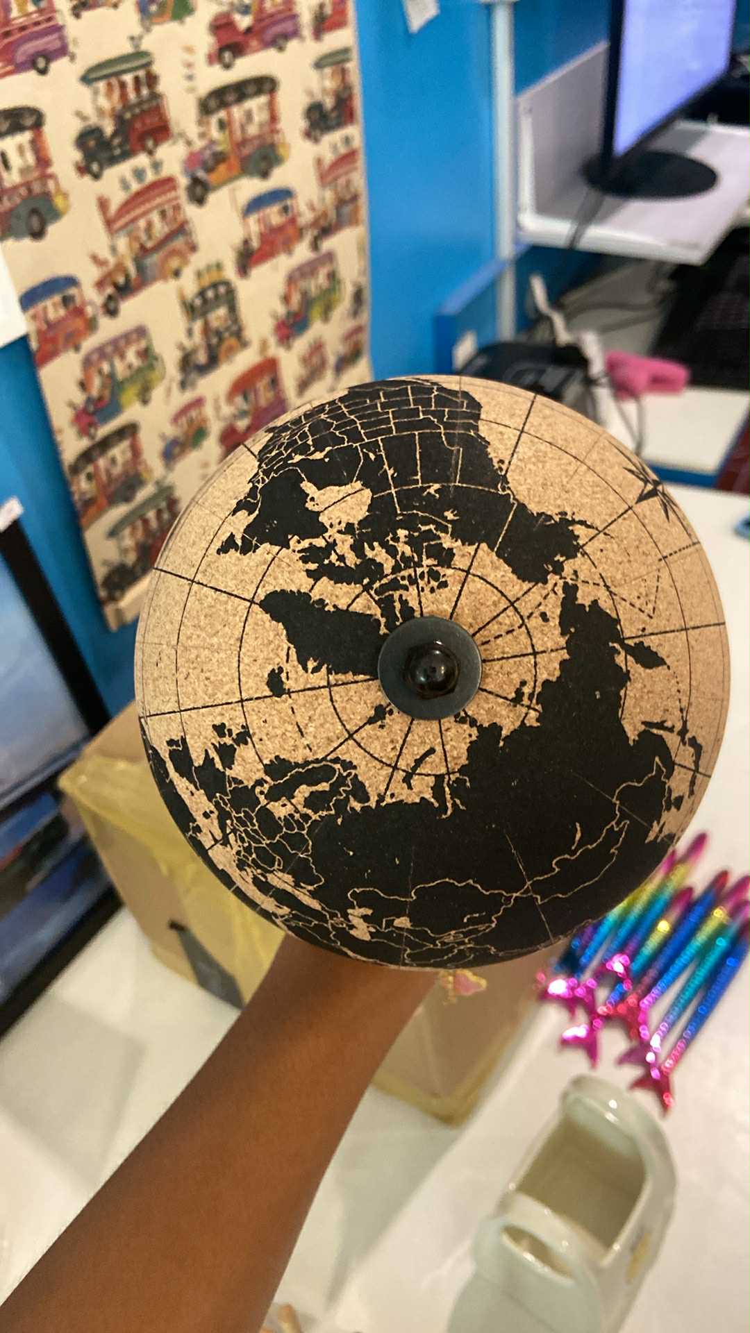 Globe Trekkers Globe Corkboard