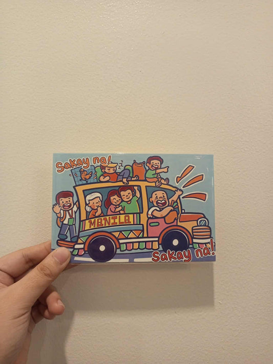 Manila Jeepney Postcard by Mia Angela