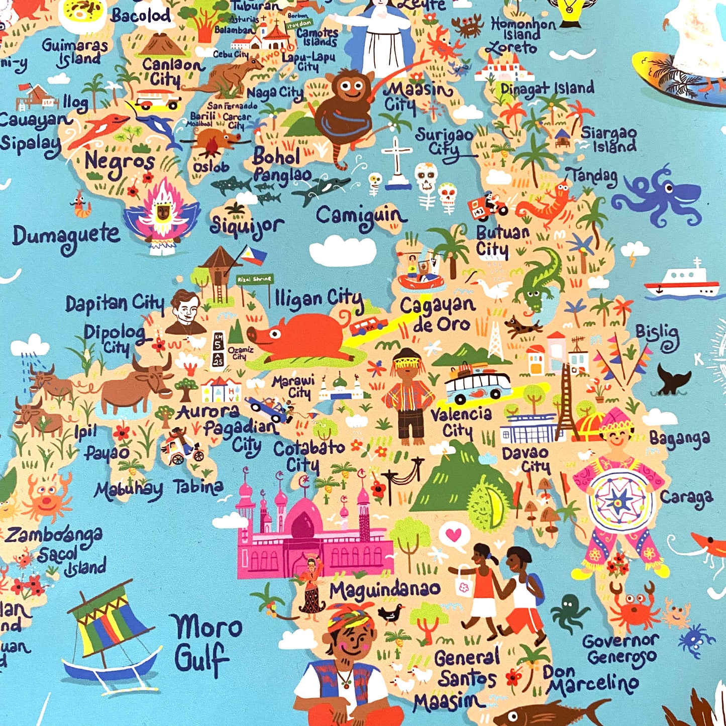 Fun Map of the Philippines Poster by Victor Cantal