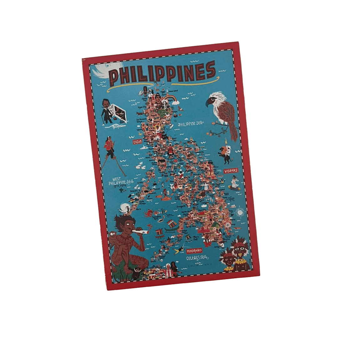 Map of the Philippines Postcard by Victor Cantal