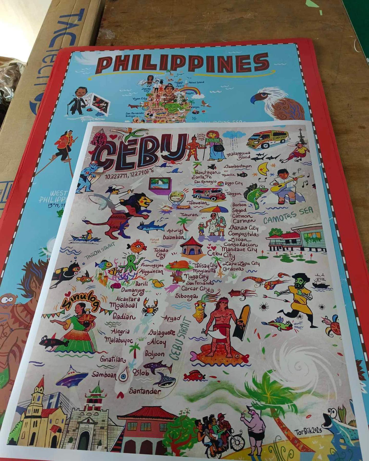 Fun Map of Cebu Poster by Victor Cantal – Siyam