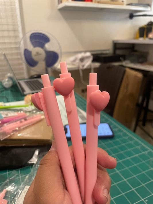 Heart Ballpen Baby Pink